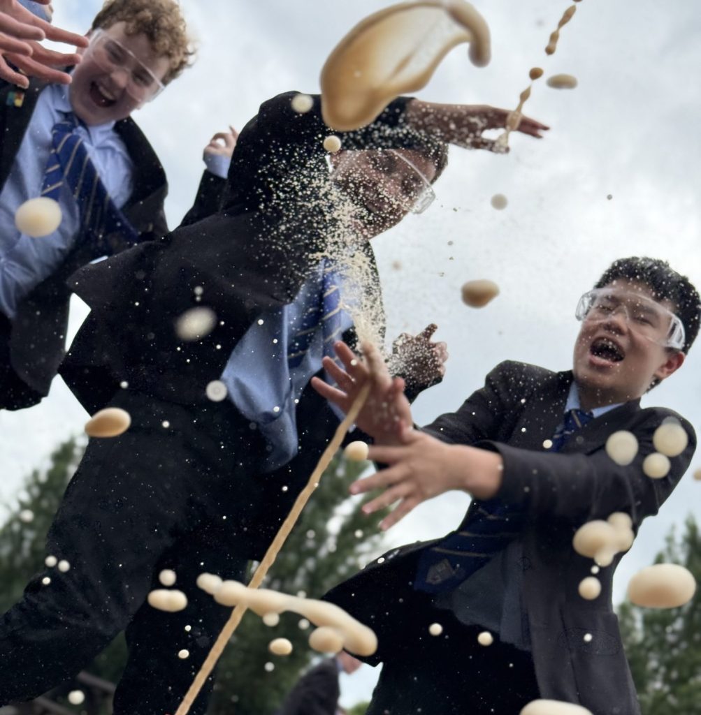 KS3 student having fun in science at Bishop Perowne