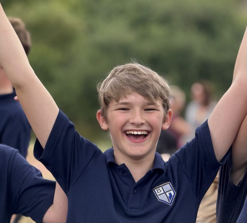 A happy young sportsman at Bishop Perowne