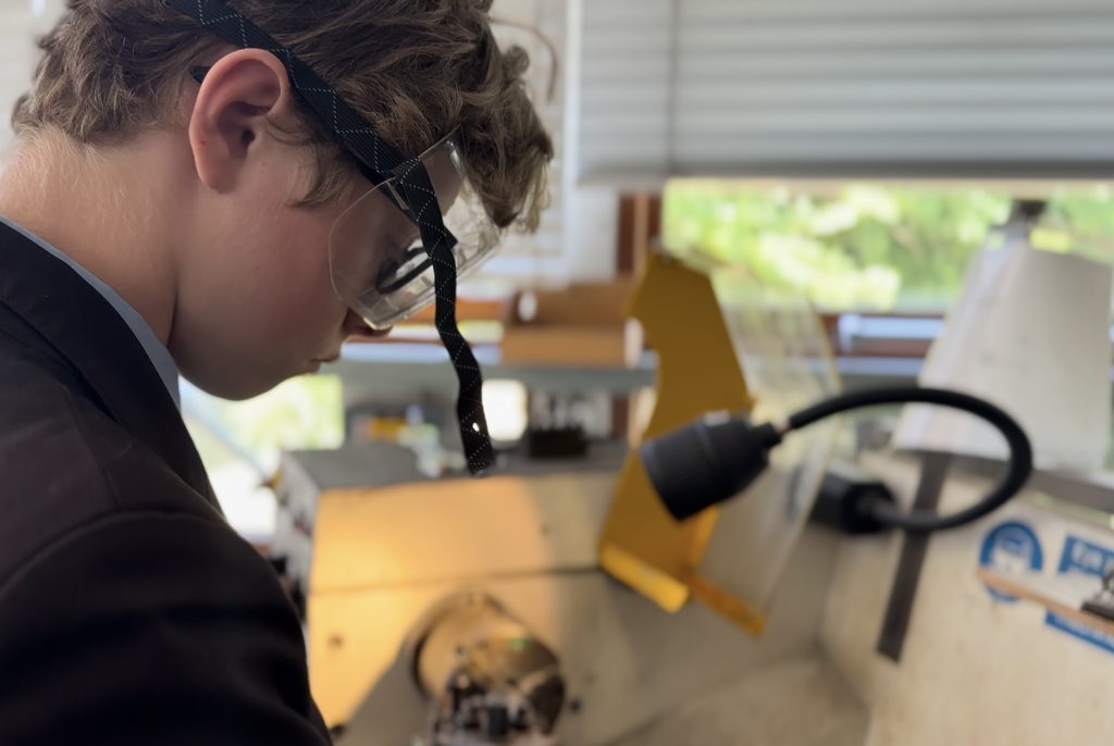Design & Technology student working at Bishop Perowne School