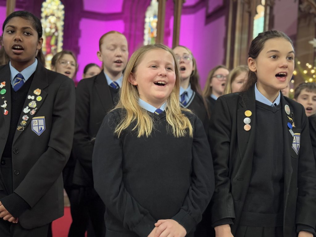 Choir singing at Bishop Perowne