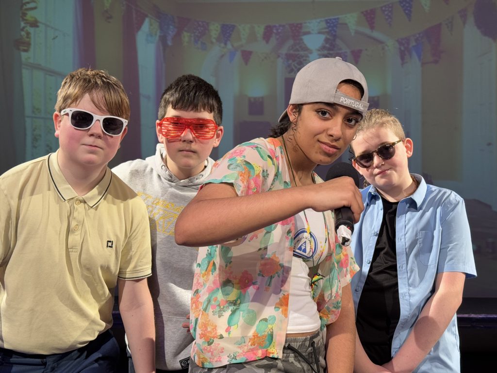 Drama boys and girls performing at Bishop Perowne
