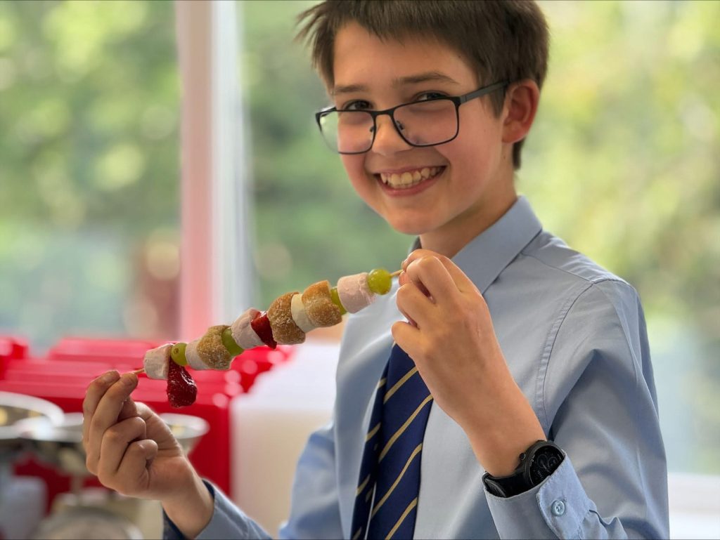 Creating a kebab for House event at Bishop Perowne school